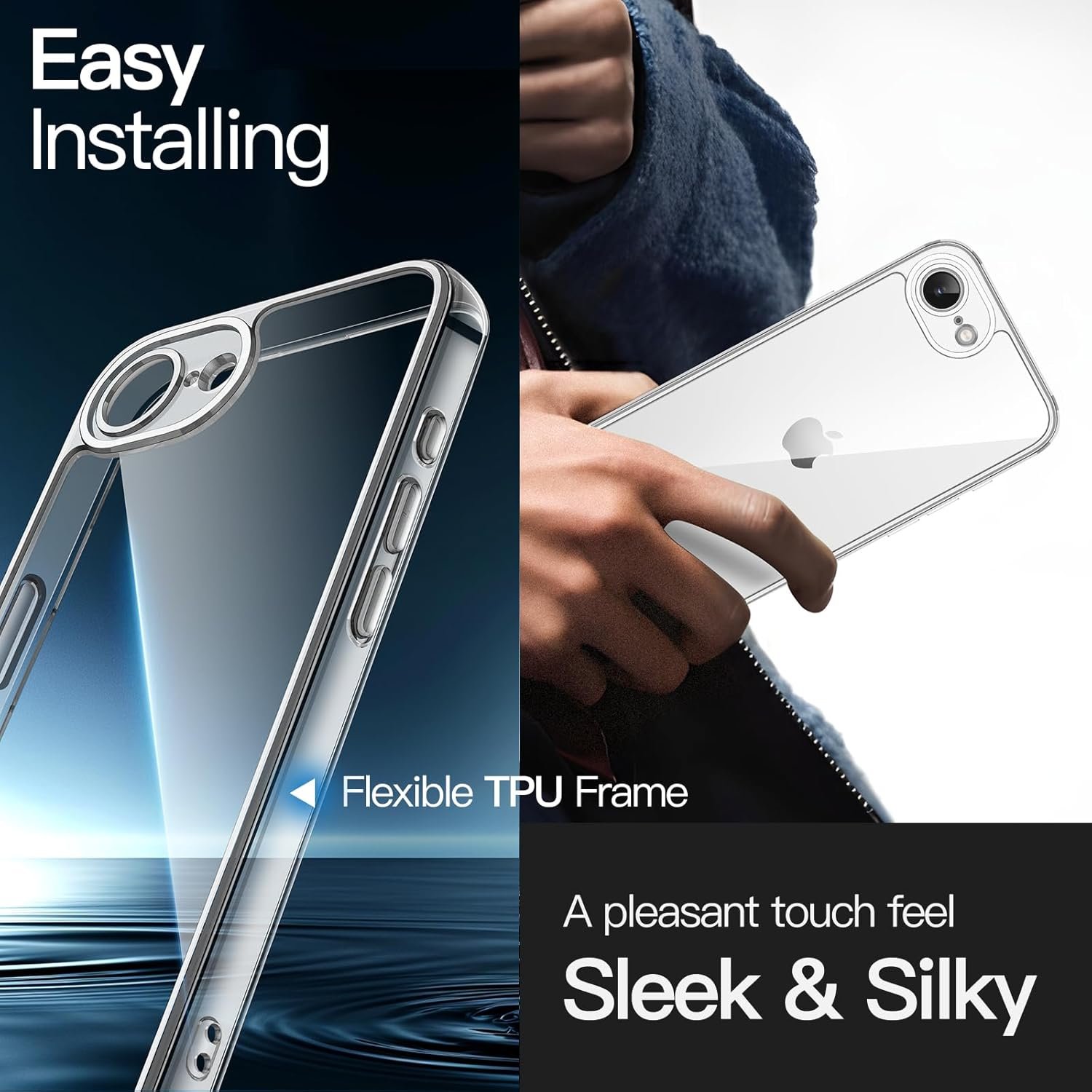 JETech Case for iPhone 17e (2026) / iPhone 16e, Non-Yellowing Shockproof Phone Bumper Cover, Anti-Scratch Clear Back, 6.1-Inch Display (Clear) - Image 6