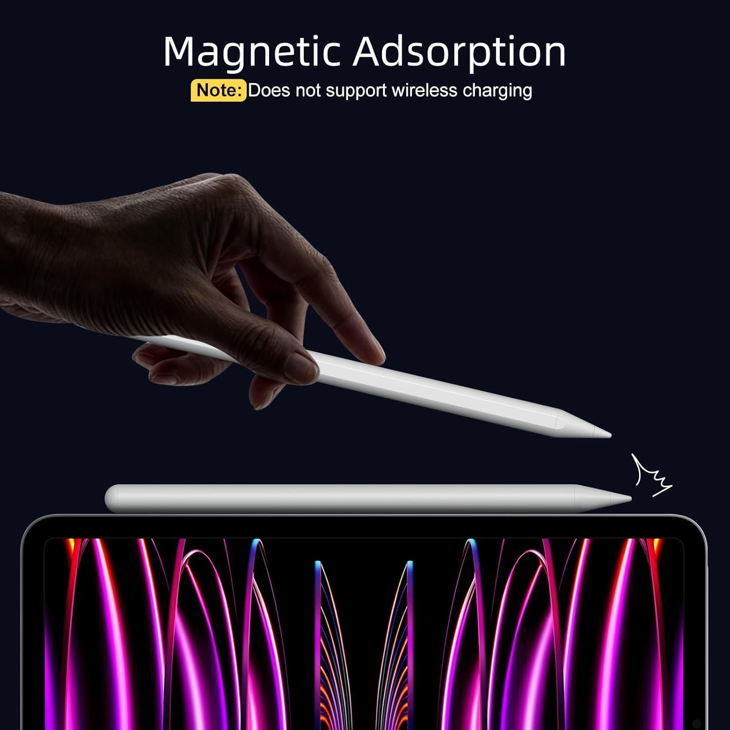 JAMJAKE Stylus Pen for iPad 6th-11th Generation-2X Fast Charge Active Pencil Compatible with 2018-2026 Apple iPad Pro 11"/12.9"/M4, iPad Air 3/4/5/M2/M3/M4,iPad mini 5/6/7 Gen-White - Image 5