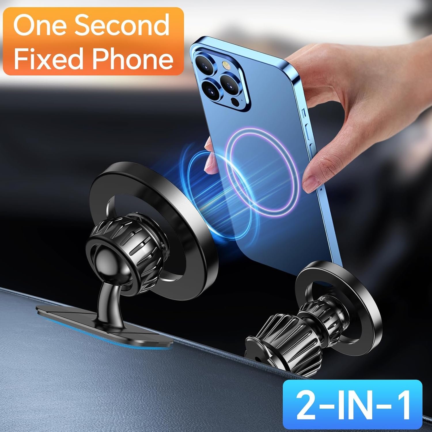 Kaistyle for Magsafe Car Mount【20 Strongest Magnets】Magnetic Phone Holder for Car Phone Holder Mount Dash【360°】Cell Phone Mount for Car Accessories for Women Men iPhone 17 Pro Max Air 16 15 14 13 12 - Image 10