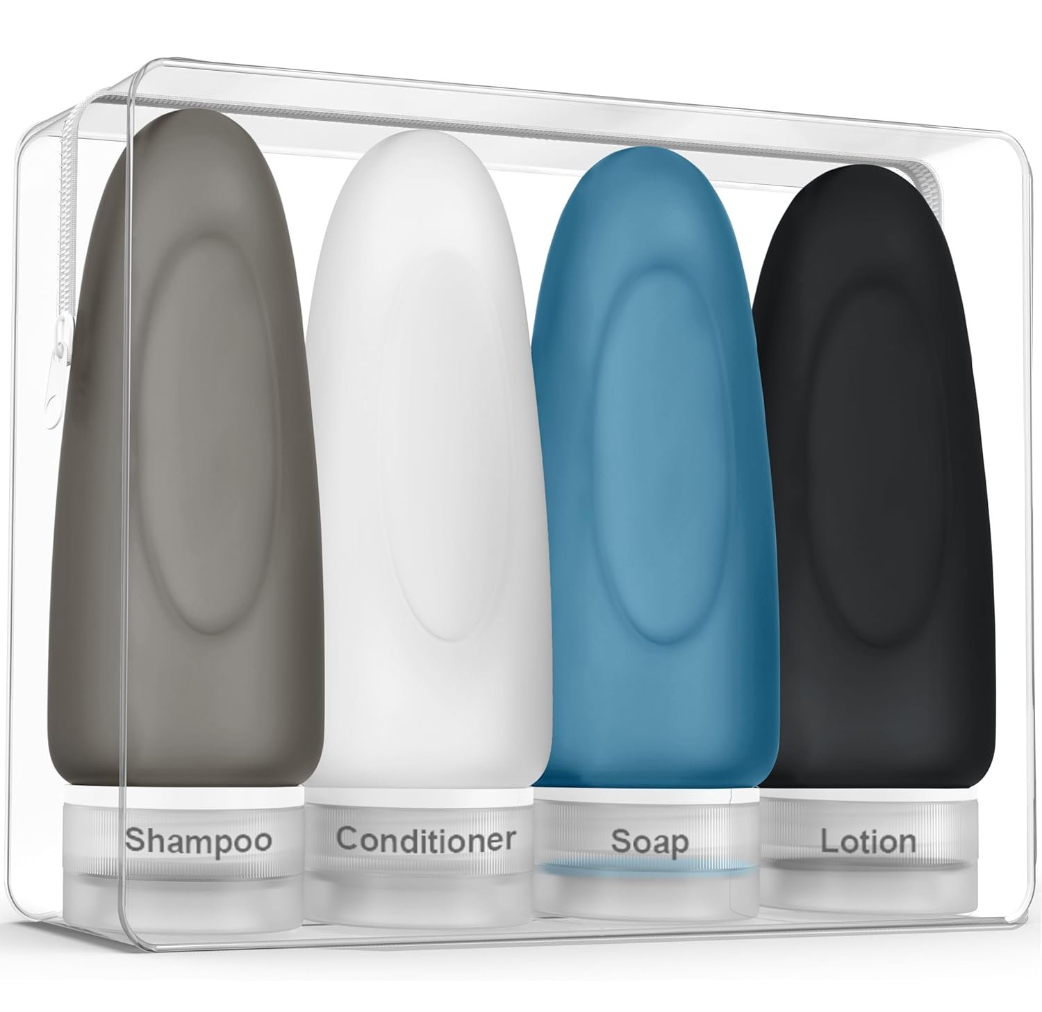 Dot&Dot Leak Proof Travel Bottles - Tubes for Liquid TSA Approved 3oz Silicone Toiletries Travel Shampoo & Conditioner Containers with Labels - Image 2