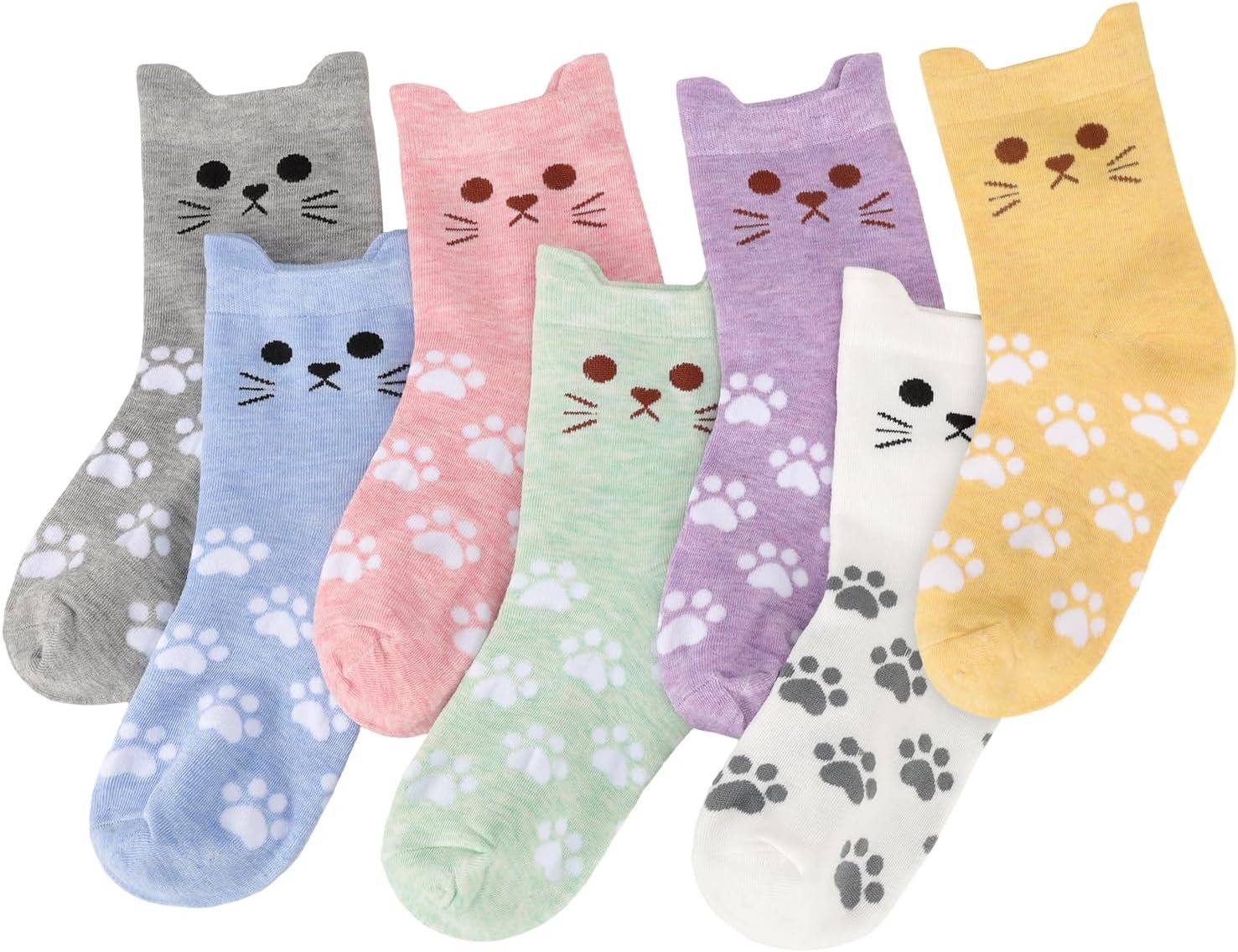 AGRIMONY Women's Cat Socks Cute Animal Socks Cat Mom Dog Mom Gifts for Women Teen Girls -Valentines Birthday Gifts for Wife