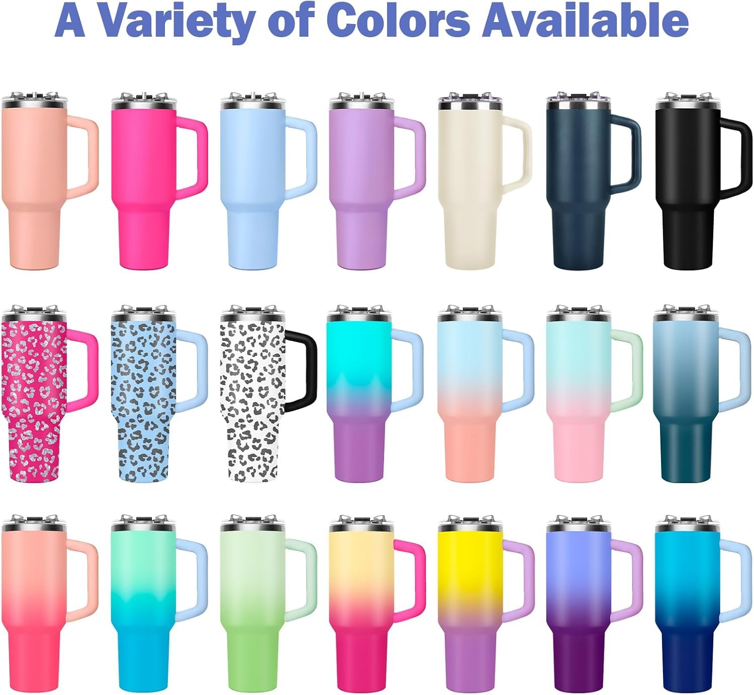 Personalized 40OZ Tumbler with Picture Text, Fathers Day Gift,Custom Stanley Cup, Stainless Steel Water Bottles with Handle, Personalized Birthday Gifts for Men Women Dad, Employee Appreciation Gifts - Image 3