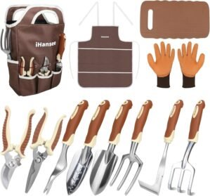 Brown Gardening Tools Set 12-Piece,...