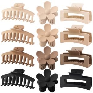 Large Hair Claw Clips 12 Pack, Flow...