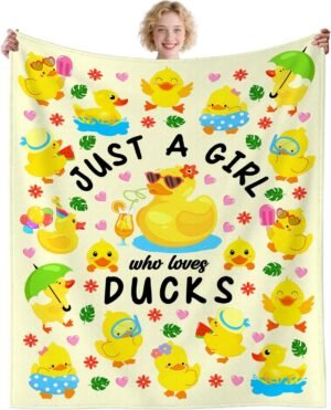 Duck Blanket Yellow Ducks Themed Gi...