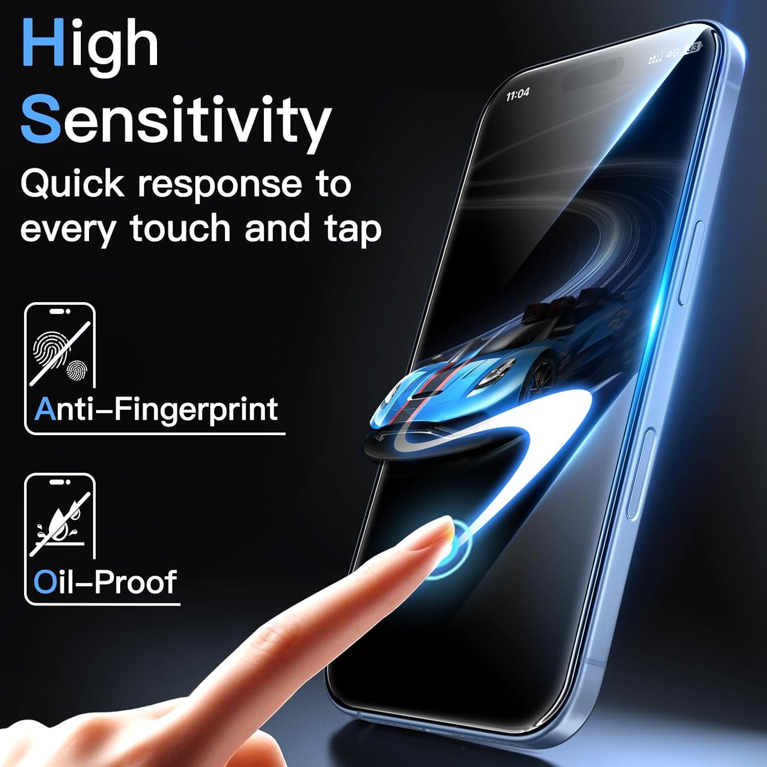 JETech Screen Protector for iPhone 17 6.3-Inch, Tempered Glass Film with Easy Installation Tool, 9H Hardness, Case-Friendly, 3-Pack - Image 6