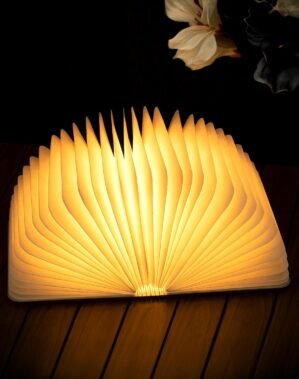 8.3 Inch Wooden Book Lamp, Book Lov...