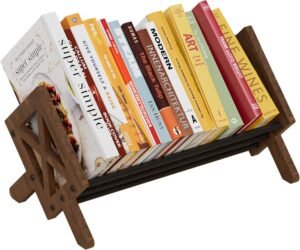 Desktop Bookshelf Organizer, Wood O...