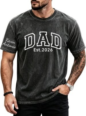 Custom Shirt with Kids Name for Dad...