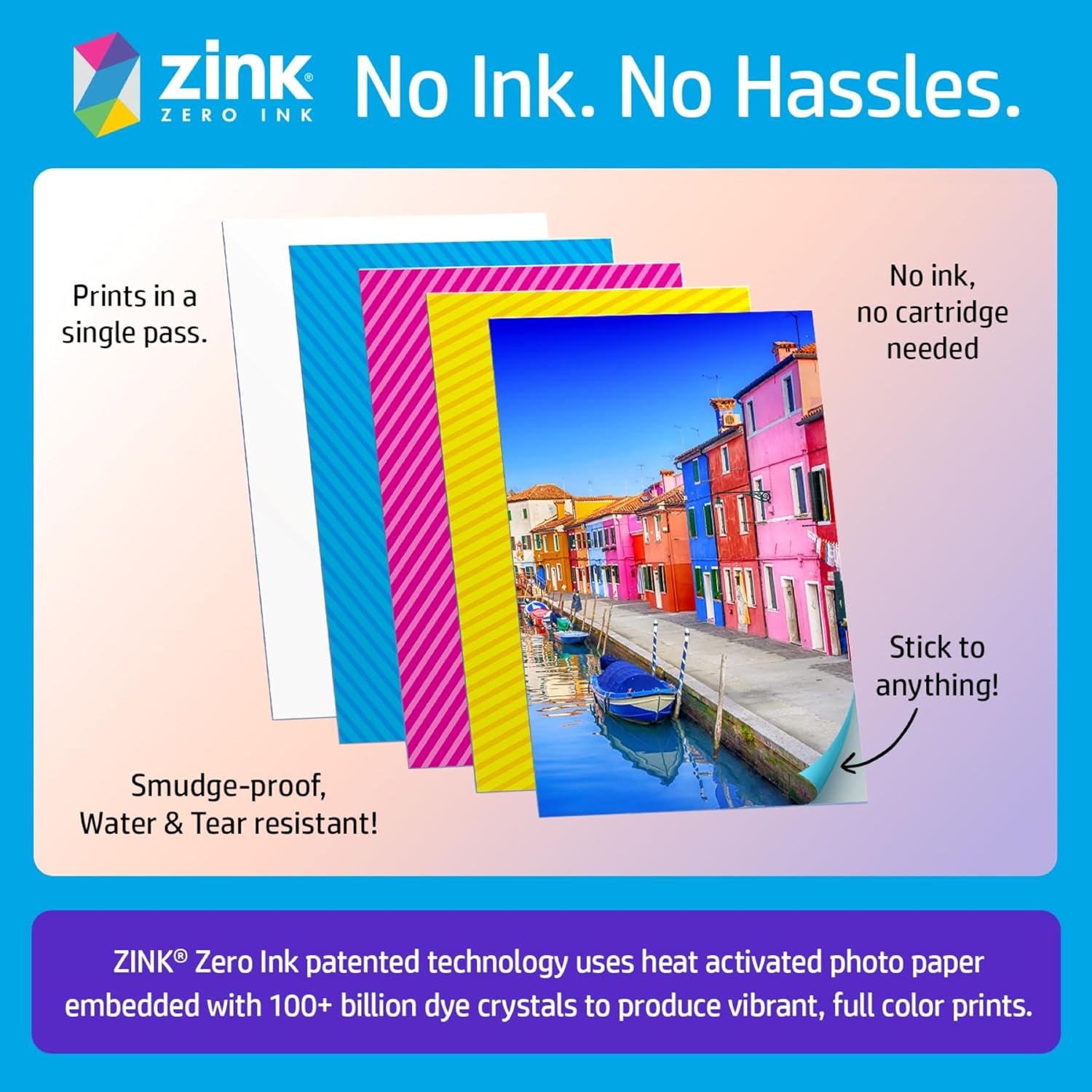 HP Sprocket Portable 2x3 Inch Instant Photo Printer (Blush Pink) Print Pictures on Zink Sticky-Backed Paper From Your iOS & Android Device - Image 5