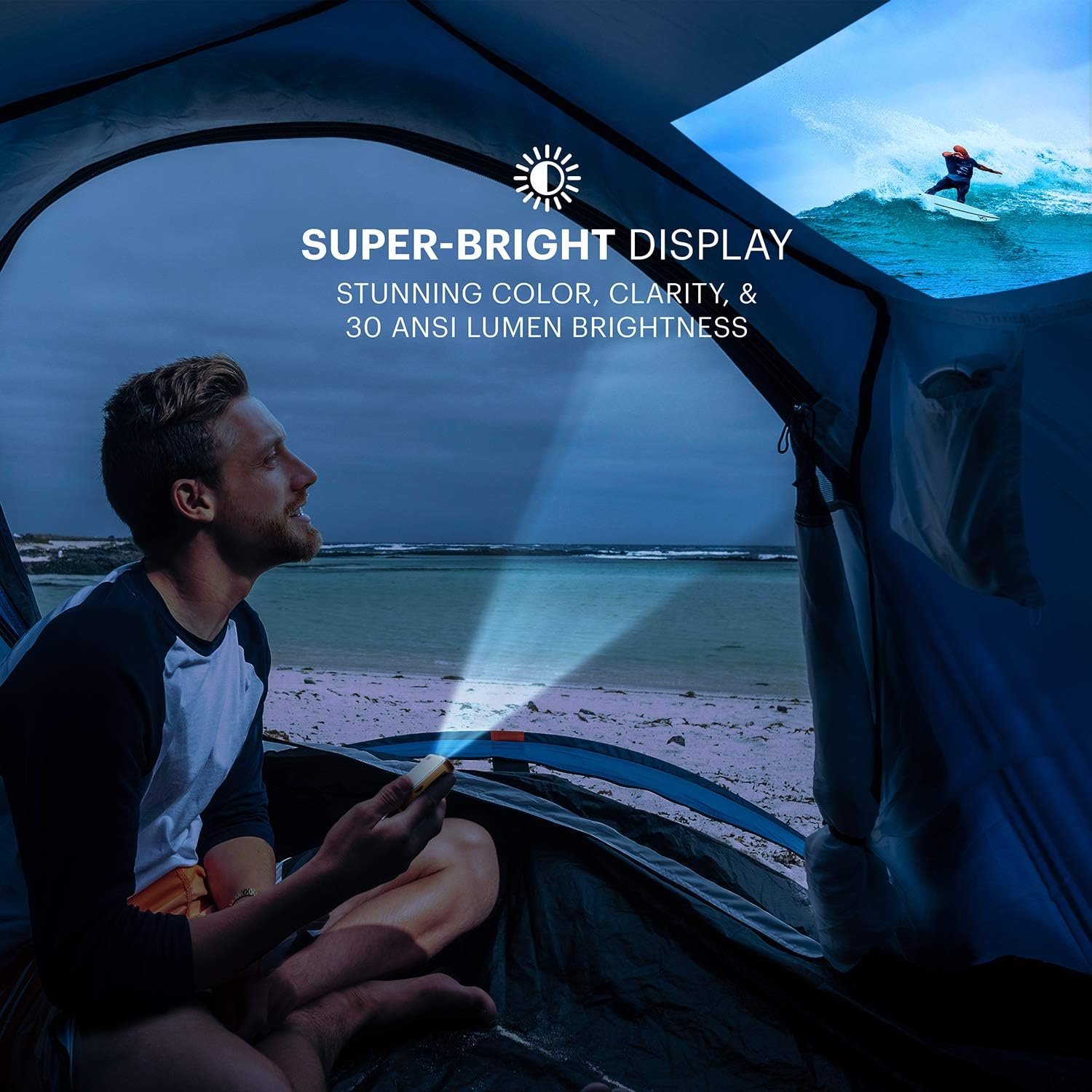 Kodak Ultra Mini Portable Projector - HD 1080p Support LED DLP Rechargeable Pico - 100 Display Built-in Speaker - HDMI USB and Micro SD - Compatible with iPhone iPad Android Phones" - Image 5