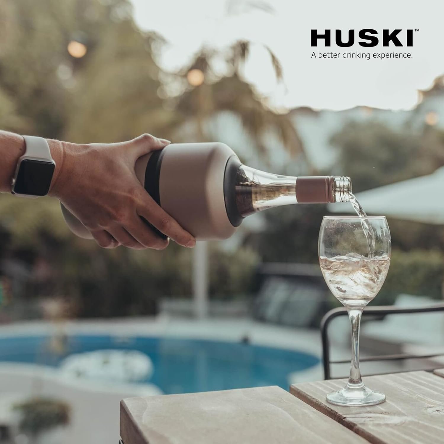 Huski Wine Chiller | Award Winning Iceless Design | Keeps Wine Cold up to 6 Hours | Wine Accessory | Next Generation Ice Bucket | Fits Some Champagne Bottles | Perfect Gift for Wine Lovers (Stainless) - Image 2