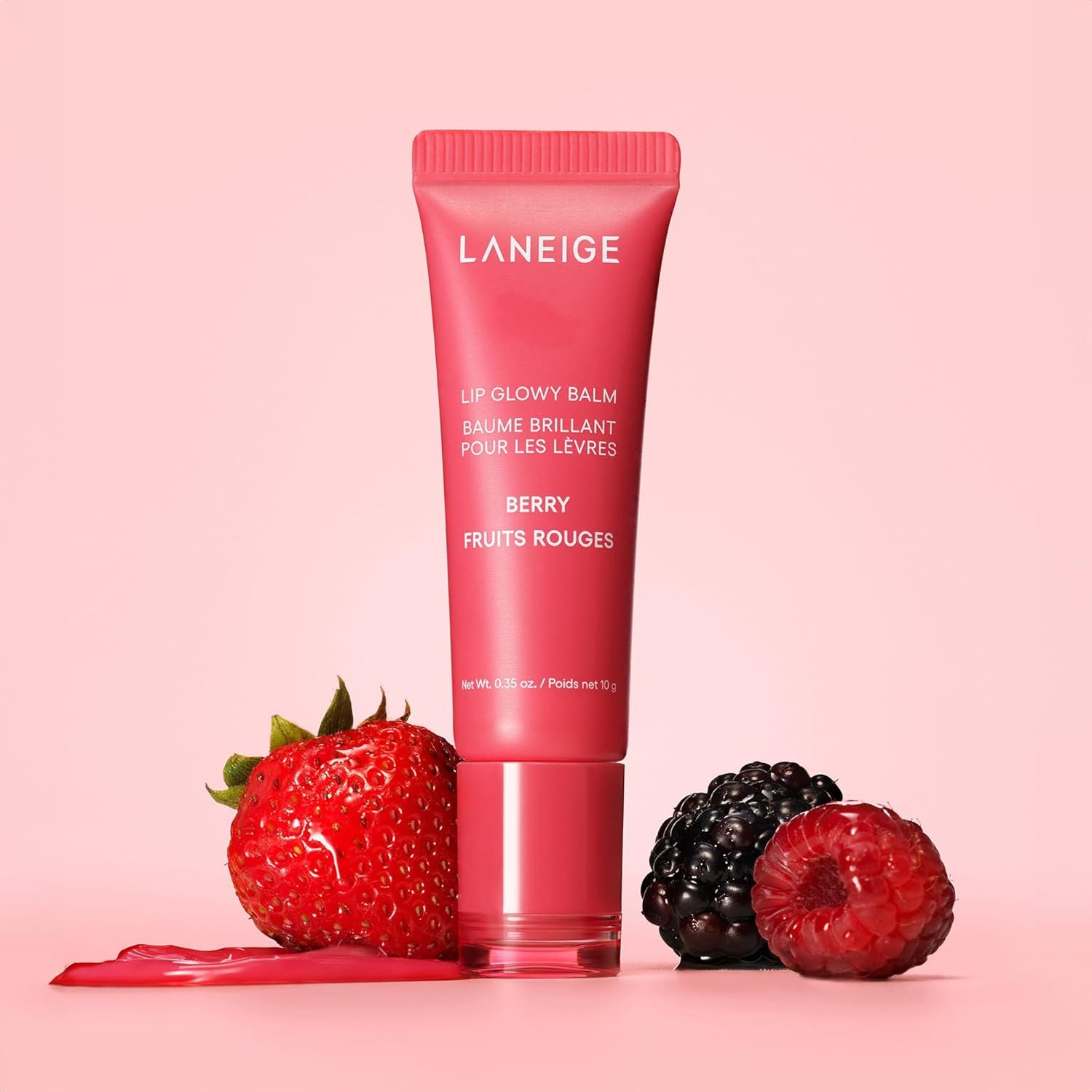 LANEIGE Lip Glowy Balm: Sheer Tinted Lip Treatment Balm Tube with Shea & Murumuru Butters for Hydrating, Moisturizing, Glossy, Non-Sticky Shine, Berry | Korean Skin Care - Image 3