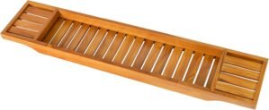 VaeFae Teak Bathtub Tray, Wooden Ba...
