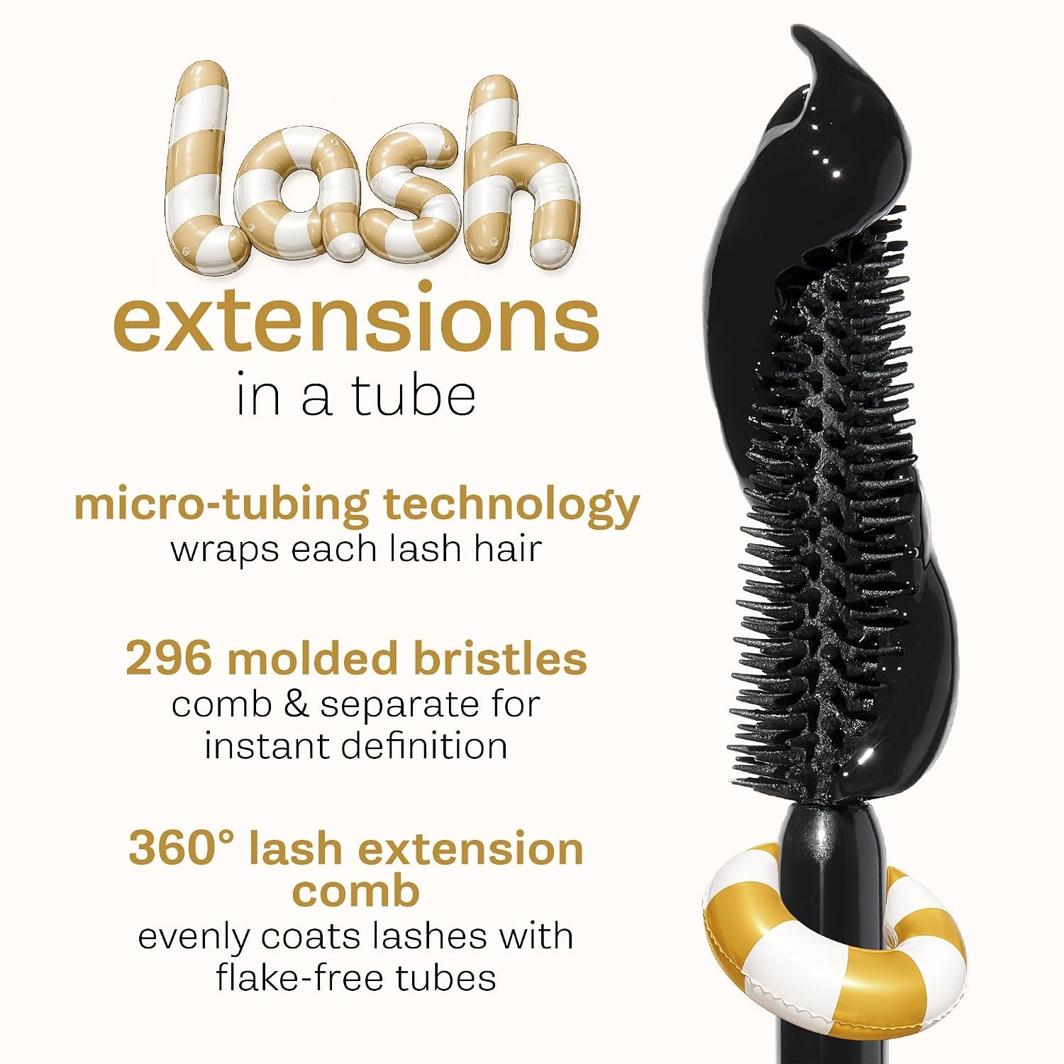 tarte tartelette XL tubing mascara – Lash Extensions in a Tube with Peptide, Extra-Bold Buildable Lifted Length & Volume, Smudge-Proof Longwear, Easy-to-Remove, Vegan & Cruelty-Free - Image 8