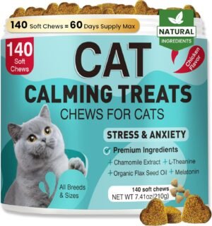 Cat Calming Treats, 140 Soft Chews ...