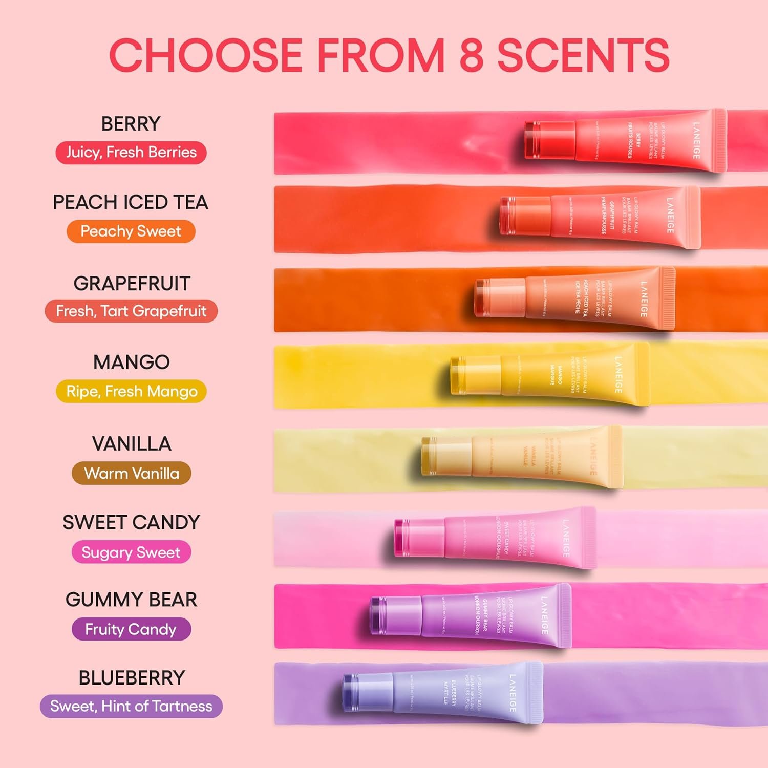 LANEIGE Lip Glowy Balm: Sheer Tinted Lip Treatment Balm Tube with Shea & Murumuru Butters for Hydrating, Moisturizing, Glossy, Non-Sticky Shine, Berry | Korean Skin Care - Image 7