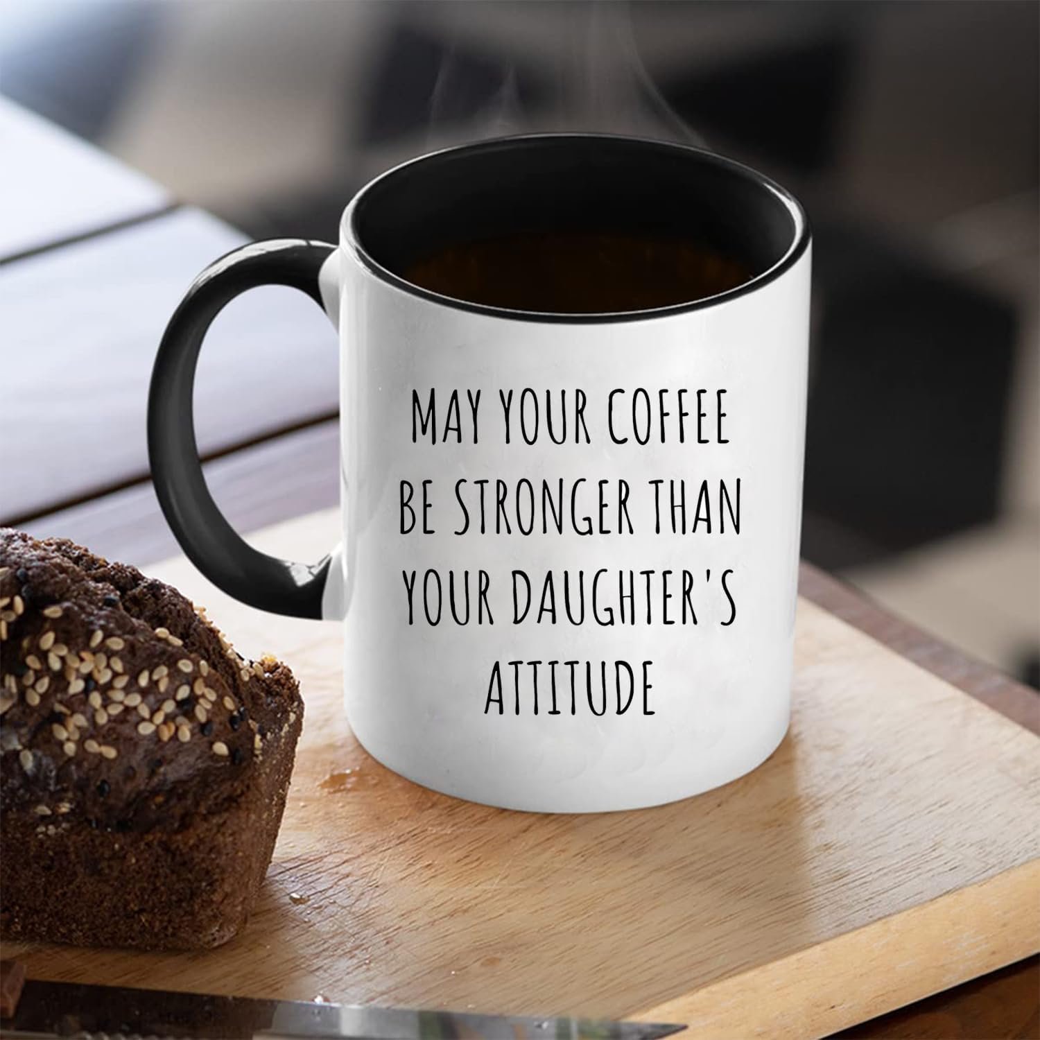 May Your Coffee Be Stronger Than Your Daughters Attitude Mugs Funny Parent Joke Mom Mugs Parents Mug Dad Mom Gift Father's Day Birthday Gift for Dad from Daughter Son Mugs - Image 4