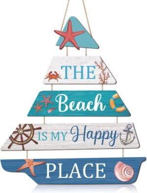 TOARTi 5PCS Wooden Summer Hanging S...