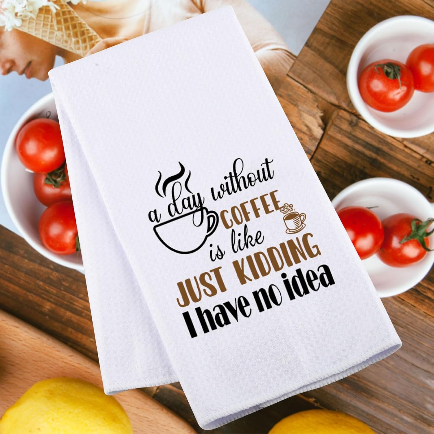 JNIAP Coffee Kitchen Towels Coffee Bar Decor Coffee House Towel Coffee Lovers Gifts Coffee Towels for Coffee Bar (Without Coffee kt) - Image 3