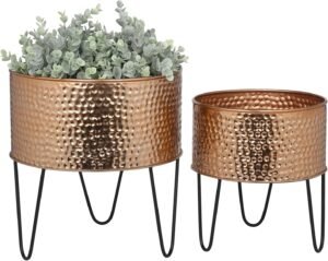 MyGift Modern Hammered Copper Tone ...