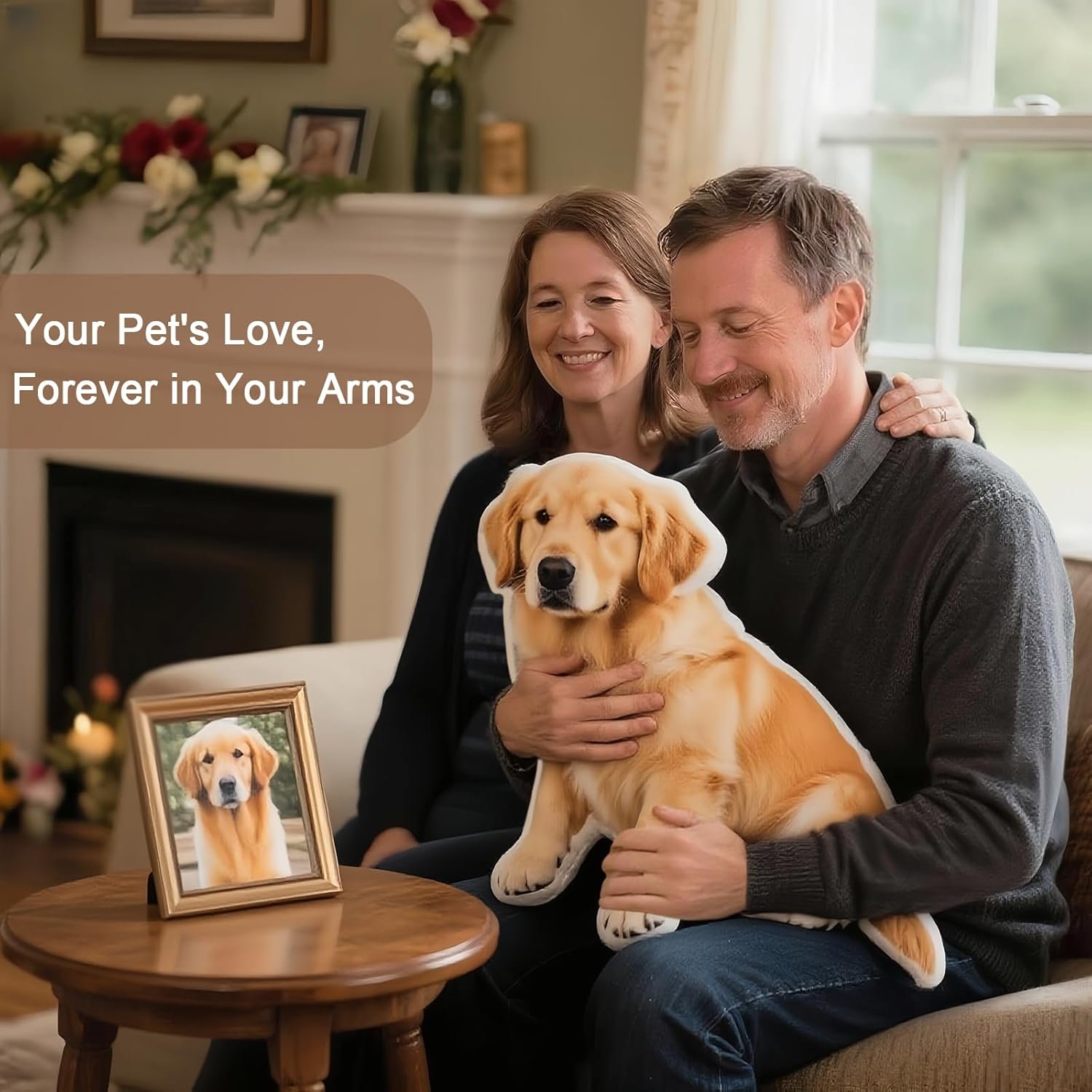 Custom Pet Pillow with Picture, 14" Personalized Photo Dog Cat Face Shaped Pillow, Customized Stuffed Animal Pictures Pillows Memorial Loss Sympathy Gifts - Image 7