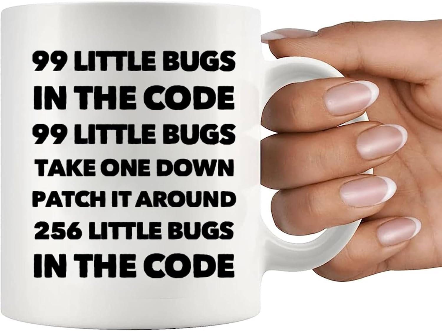 Panvola 99 Little Bugs In The Code Take One Down Computer Programmer Gifts For Husband Boyfriend Brother Coder Programming Students Teacher Ceramic Coffee Mug 11 oz White - Image 7