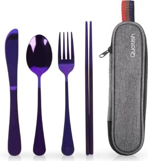 Travel Utensils with Case, Quatish ...