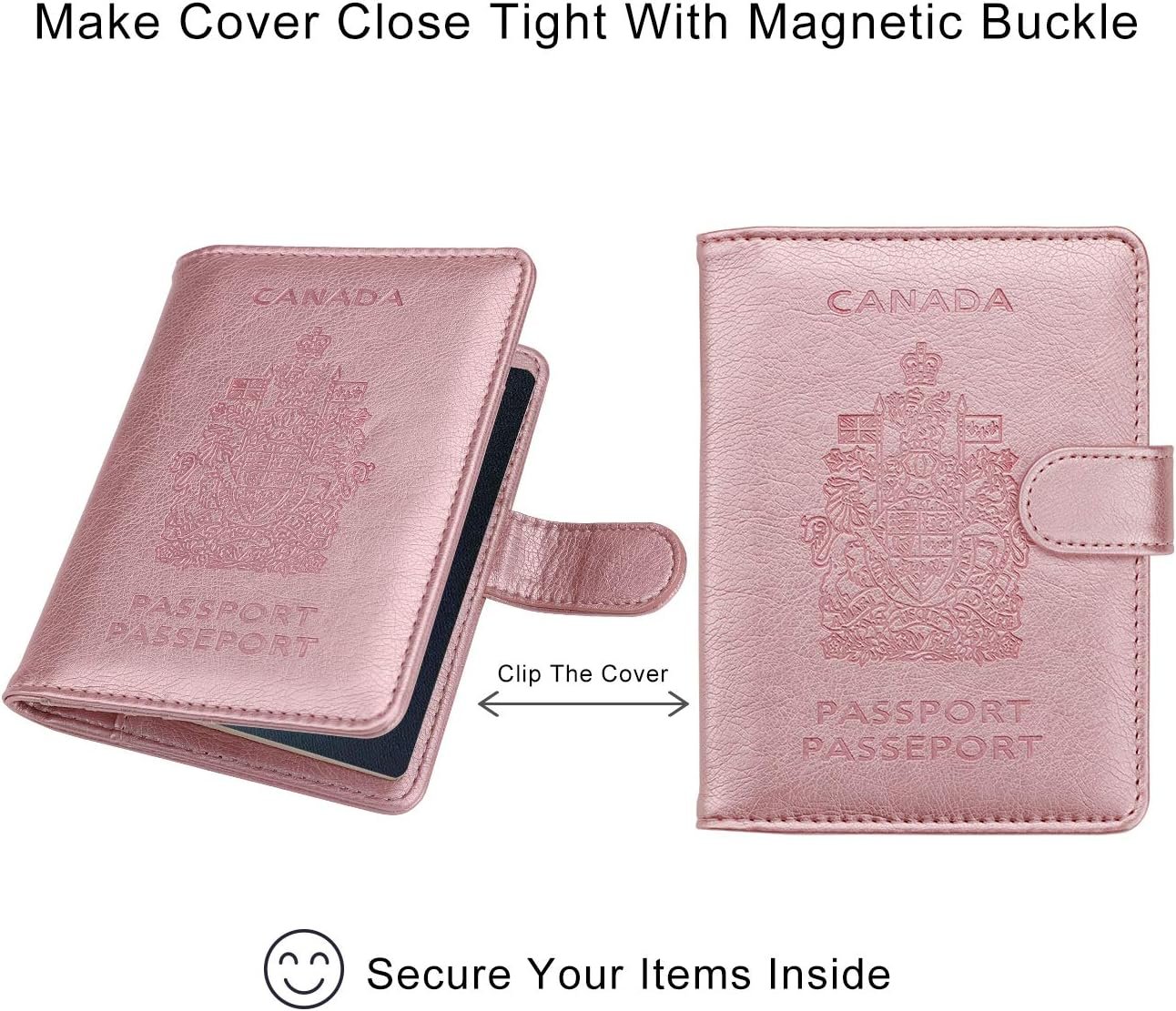 WALNEW RFID Blocking Passport Holder Travel Wallet Cover Case - Image 5