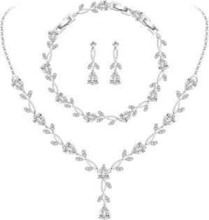 GZWHD Wedding Jewelry Sets for Brid...