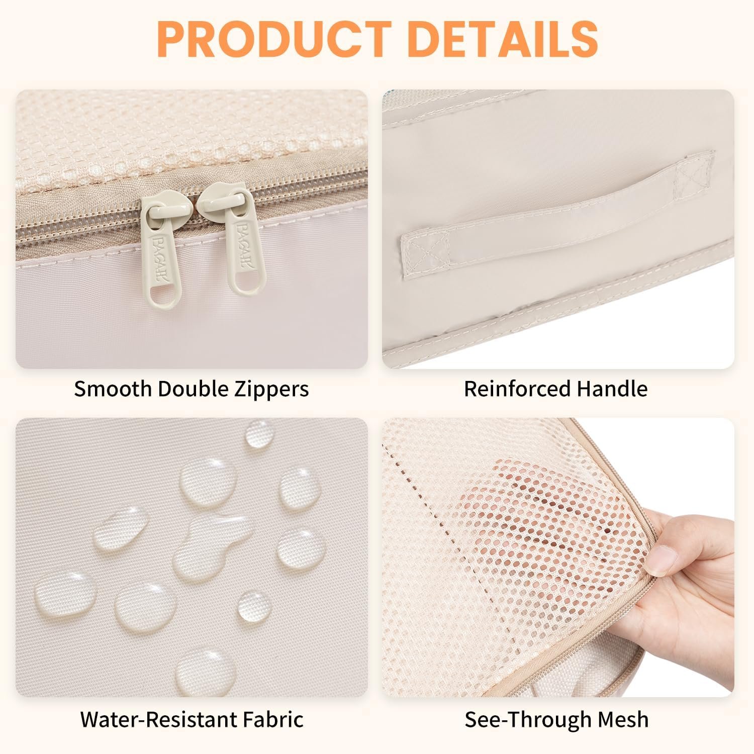 BAGAIL 8 Set Packing Cubes Luggage Packing Organizers for Travel Accessories - Image 4
