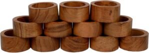 SAMHITA Handmade Acacia Wood Napkin...