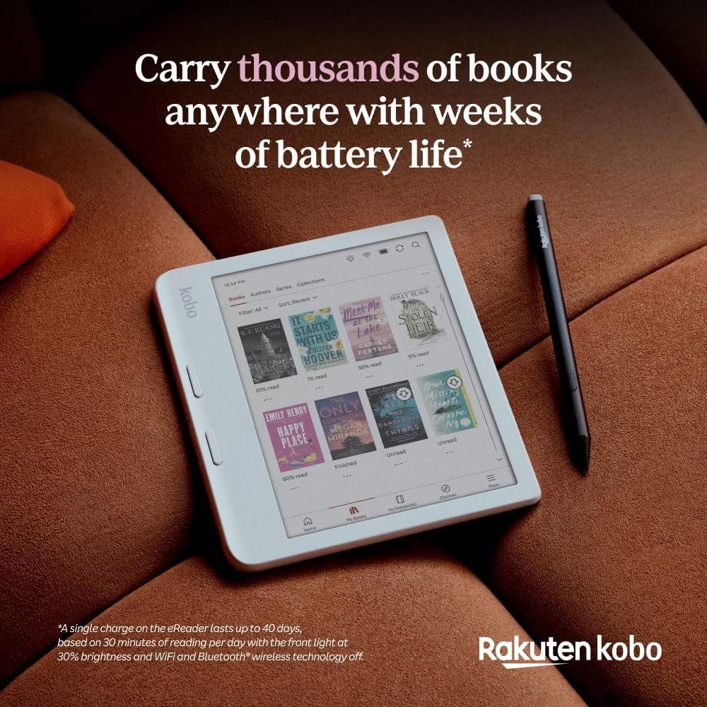 Kobo Libra Colour | eReader | 7" Glare-Free Colour E Ink Kaleido 3 Display | Dark Mode Option | Audiobooks | Waterproof - Image 9