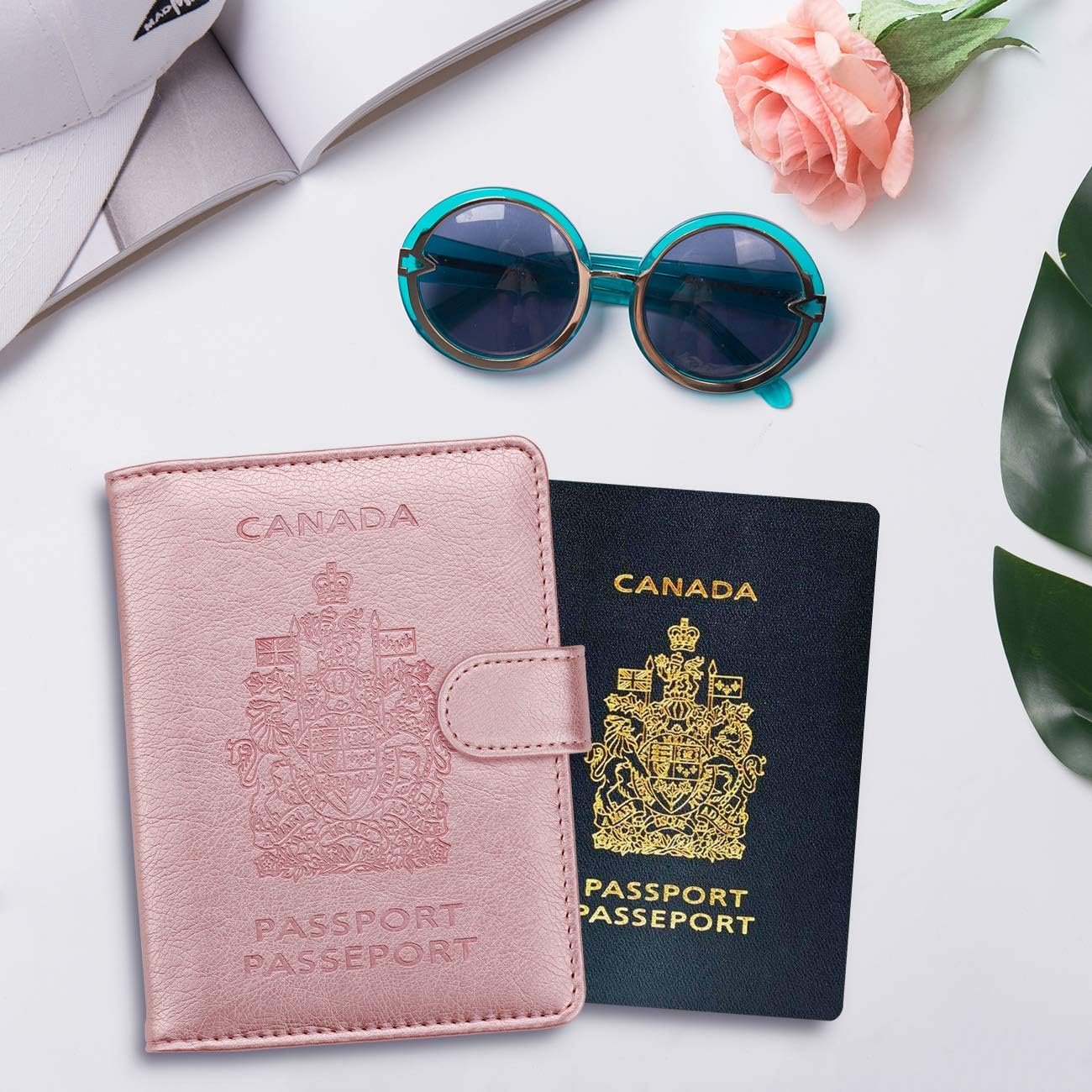 WALNEW RFID Blocking Passport Holder Travel Wallet Cover Case - Image 8