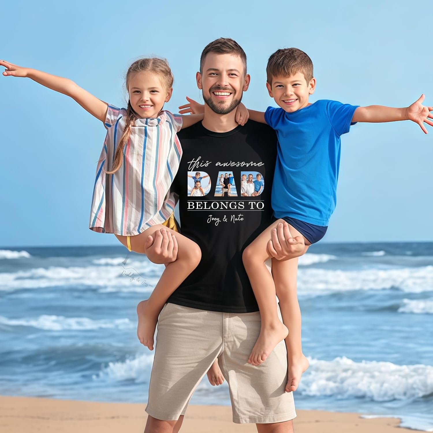 Customized Fathers Day Birthday Gifts for Dad, Personalized Shirts/Sweatshirts/Hoodie with Photos to My Dad - Image 2