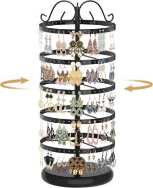 MODOWEY Rotating Earring Holder Org...