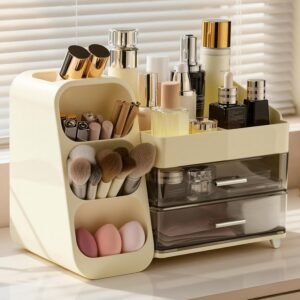 Delamu Makeup Organizer with Drawer...