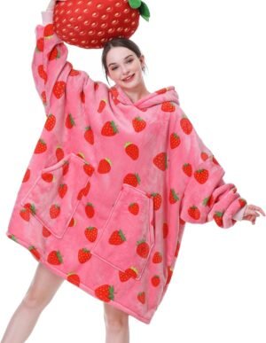 Aemicion Strawberry Blanket Hoodie,...