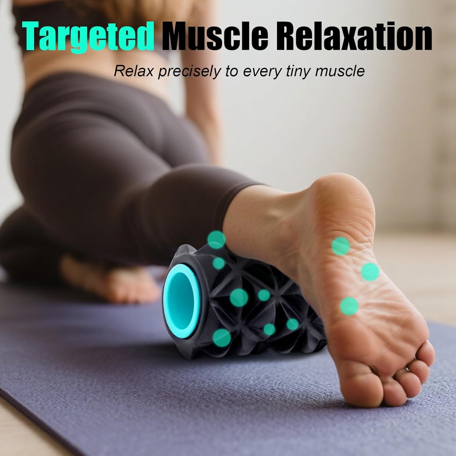 5 Pack Foam Roller- Yoga Wheel for Back Pain Reliefn & Stretching, Back Wheel for Deep Tissue Massage, Foam Roller for Physical Therapy & Exercise - Image 3