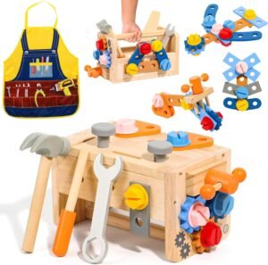 TONZE Kids Tool Set with Apron, 39 ...