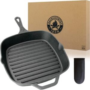 12 Inch Square Grill Pan Large Pre-...