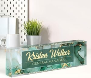 Name Plate for Desk, Personalized G...