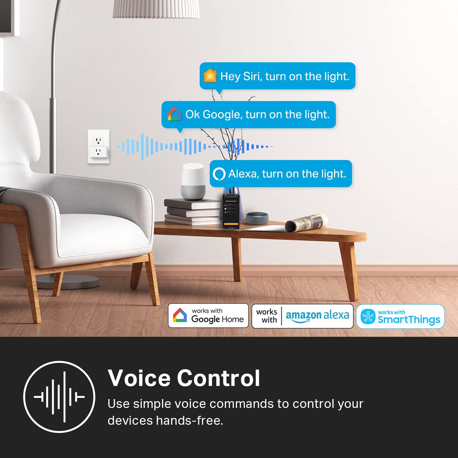 Kasa Matter Smart Plug w/Energy Monitoring, Compact Design, 15A/1800W Max, Super Easy Setup, Works with Apple Home, Alexa & Google Home, UL Certified, 2.4G Wi-Fi Only, White, KP125M (4-Pack) - Image 6