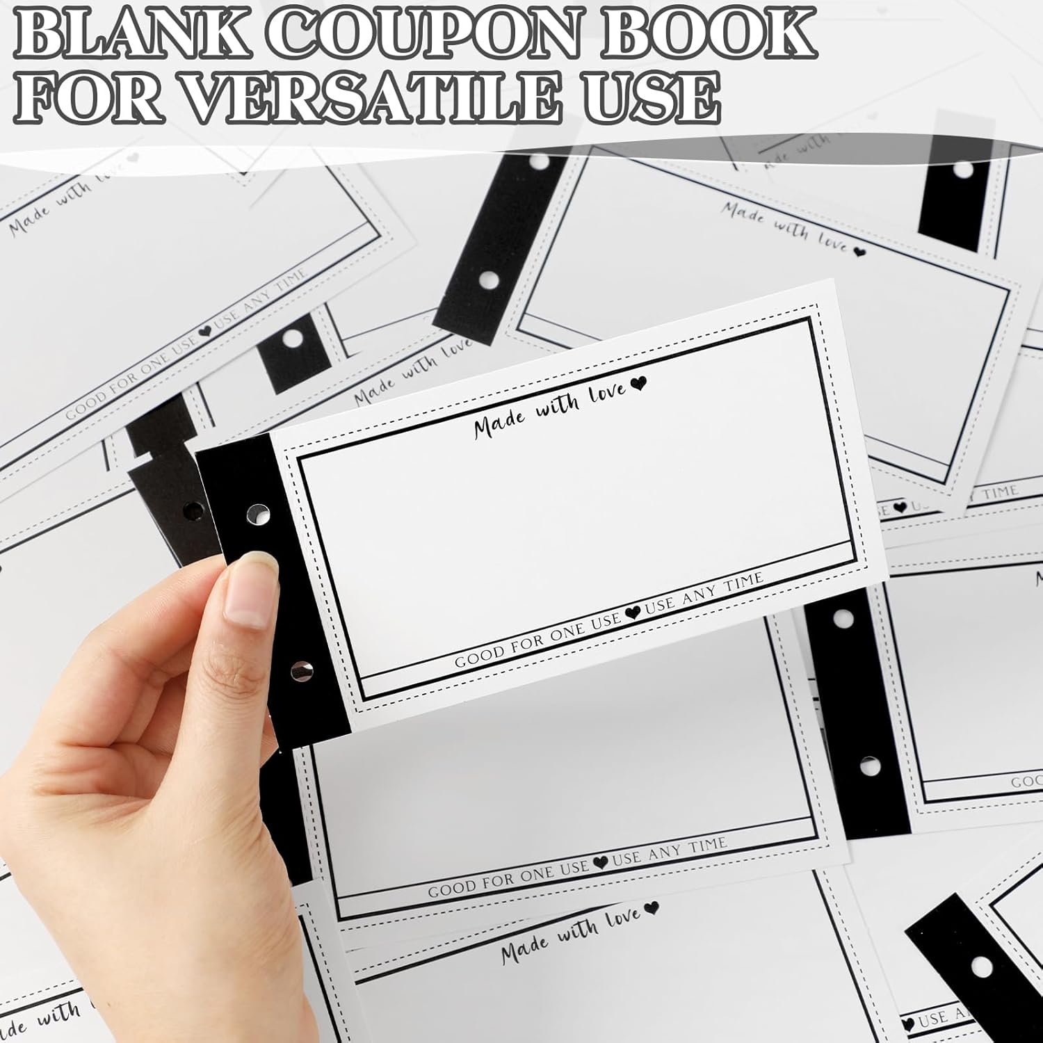 Blank Coupon Book for Him Her, 30 Personalized Vouchers Booklet for All Occasions | Unique Birthday Gifts, Fill In Your Own Coupon Ideas for Wife Husband Girlfriend Boyfriend Best Friend - Image 2