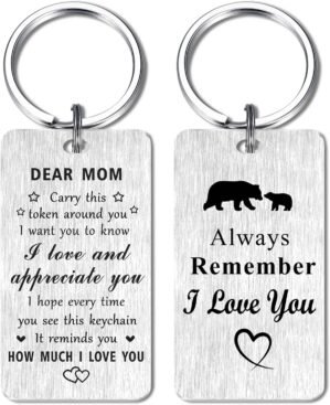 Jzxwan Mom Keychain, I Love You Gif...