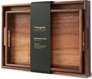 Fibogollo Set of 2 Acacia Wood Serv...