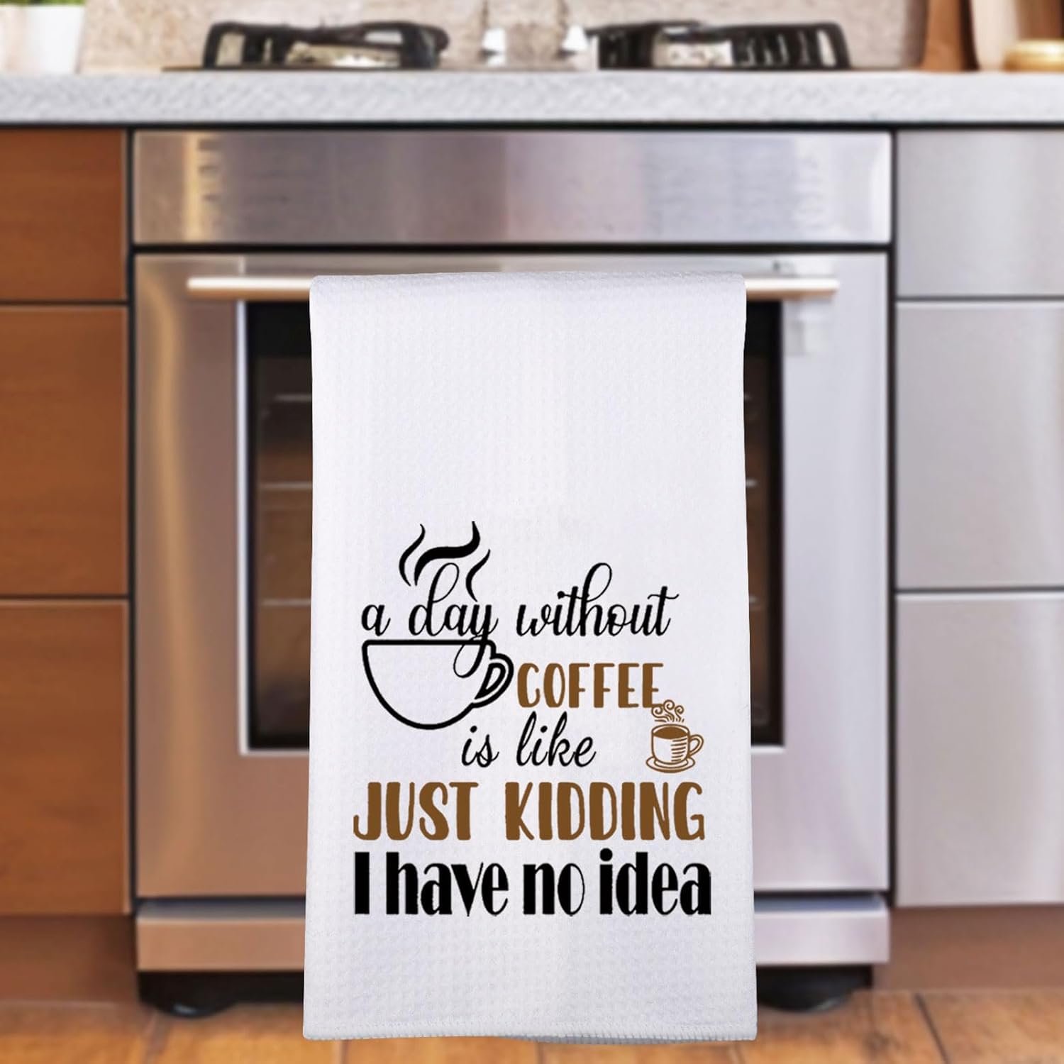 JNIAP Coffee Kitchen Towels Coffee Bar Decor Coffee House Towel Coffee Lovers Gifts Coffee Towels for Coffee Bar (Without Coffee kt) - Image 5