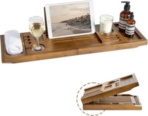 Bamboo Bathtub Tray Caddy – S...