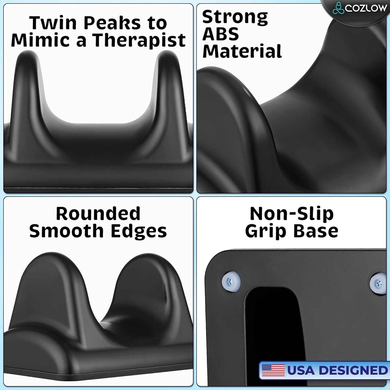Psoas Release Massage Tool - Black - Back & Hip Flexor Muscle Stretcher - Deep Tissue Massage Tool for Myofascial Release - Trigger Point Massager for Pain Relief & Quick Recovery - by Cozlow - Image 4