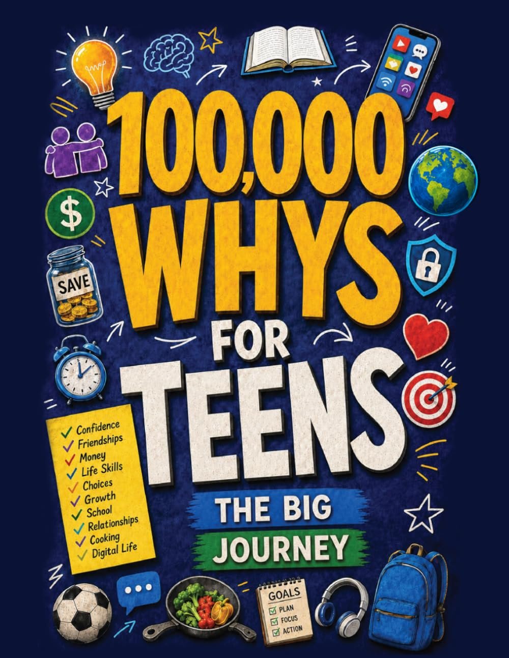 100,000 Whys – The Big Journey for Teens: An Inspiring Book of Smart Questions About Friendship, Life Skills, Money, and Growing Up | The Perfect Gift for Curious Teens Age 12-17